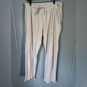Men's Pima Sleep Pants in grey stripe size medium